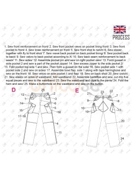 MOLDE PANTALON CARGO RT 2331