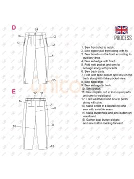 MOLDE PANTALON CARROT MUJER 2311