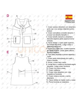 MOLDE DELANTAL PROFESORA RT 2326