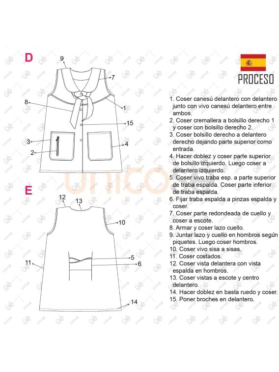 MOLDE DELANTAL PROFESORA RT 2326