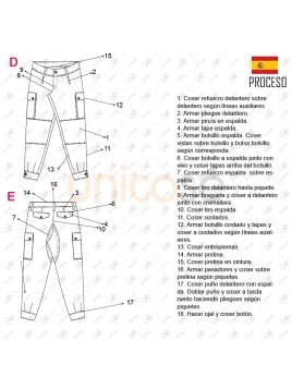 MOLDE PANTALON CARGO RT 2330