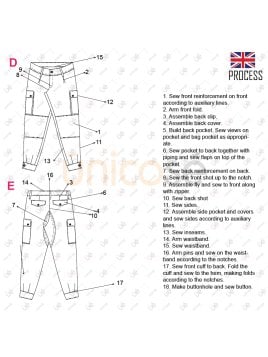 MOLDE PANTALON CARGO RT 2330