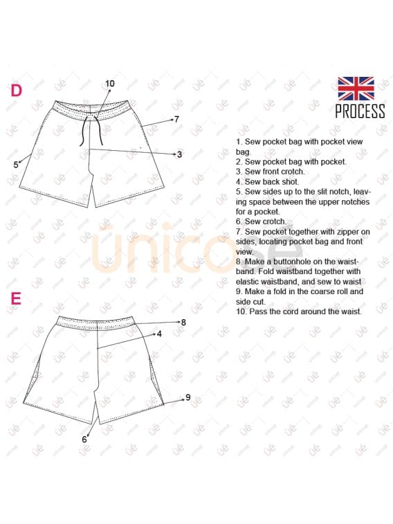MOLDE DEPORTE SHORT BASICO 2316