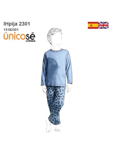 MOLDE PIJAMA BASICO NIÑO 2301