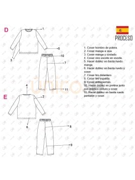 MOLDE PIJAMA BASICO NIÑO 2301