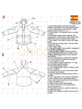 MOLDE PARKA TIPO MILITAR UNISEX RT 2324