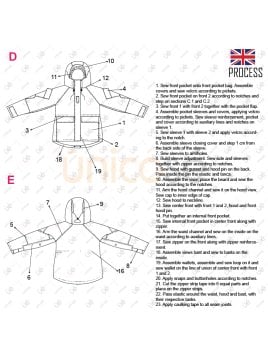 MOLDE PARKA TIPO MILITAR UNISEX RT 2324