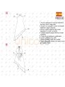 MOLDE VESTIDO ASIMETRICO MUJER 2305