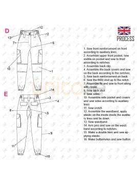 MOLDE PANTALON TIPO POLICIA MUJER RT 2328