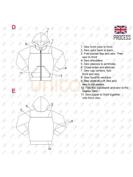 MOLDE CHAQUETA ESCOLAR CORTES 2306