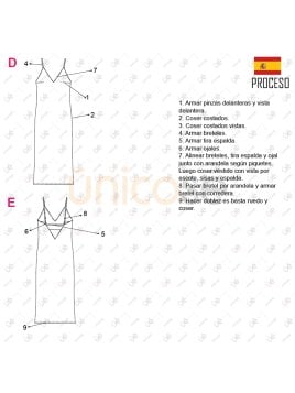 MOLDE VESTIDO MIDI MUJER 2307