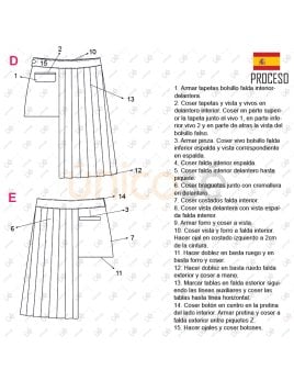 MOLDE FALDA MINI MUJER 2305