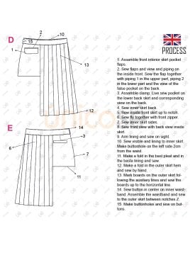 MOLDE FALDA MINI MUJER 2305