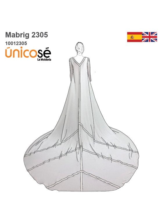 MOLDE ABRIGO TAPADO DE NOVIA 2305