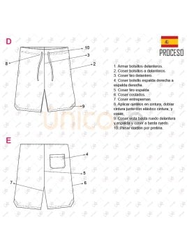 MOLDE SHORT BASICO HOMBRE 2306