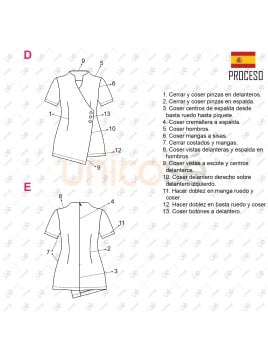 MOLDE CHAQUETA SANITARIA MUJER RT 2335