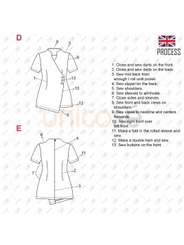 MOLDE CHAQUETA SANITARIA MUJER RT 2335