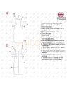 MOLDE VESTIDO ASIMETRICO MUJER 2304