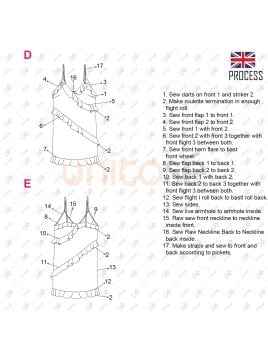 MOLDE VESTIDO CORTO MUJER 2308