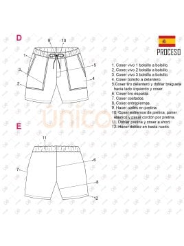 MOLDE TRAJE DE BAÑO SHORT HOMBRE 2301