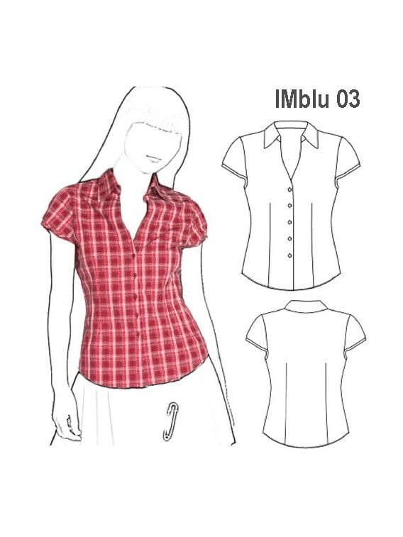 BLUSA CLASICA MANGA CORTA NIÑA, CUELLO C