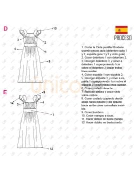 MOLDE VESTIDO LARGO MUJER 2309