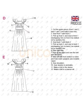 MOLDE VESTIDO LARGO MUJER 2309