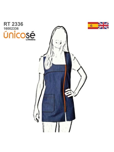 MOLDE DELANTAL DE TRABAJO RT 2336