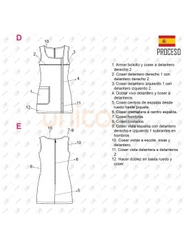 MOLDE DELANTAL DE TRABAJO RT 2336