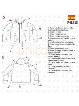 MOLDE CHAQUETA CANGURO HOMBRE 2310