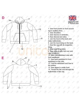 MOLDE CHAQUETA CANGURO HOMBRE 2310