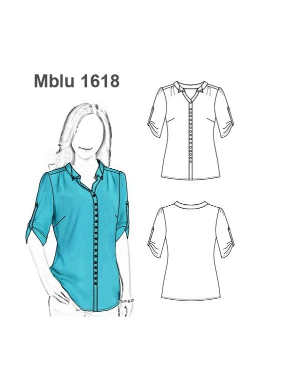 BLUSA CUELLO PALOMA MANGA 3/4 MUJER