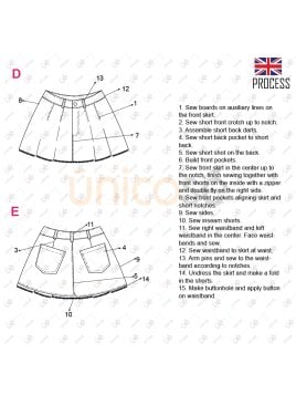 MOLDE FALDA MINI SHORT MUJER 2307