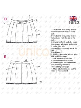 MOLDE FALDA MINI MUJER 2306