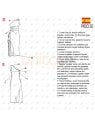 MOLDE VESTIDO ASIMETRICO MUJER 2310