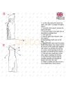 MOLDE VESTIDO ASIMETRICO MUJER 2310