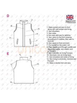 MOLDE TRABAJO PARKA CHALECO RT 2338