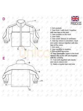 MOLDE ESCOLAR CHAQUETA CORTES 2307