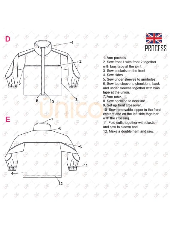 MOLDE ESCOLAR CHAQUETA CORTES 2307
