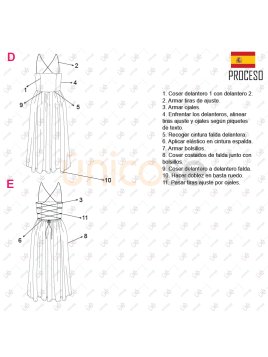 MOLDE VESTIDO EVASE MUJER 2311