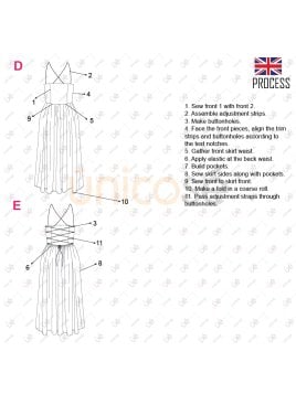 MOLDE VESTIDO EVASE MUJER 2311