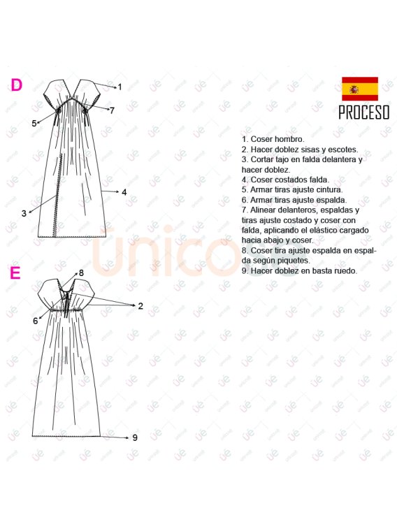 MOLDE VESTIDO PLAYA MUJER 2312