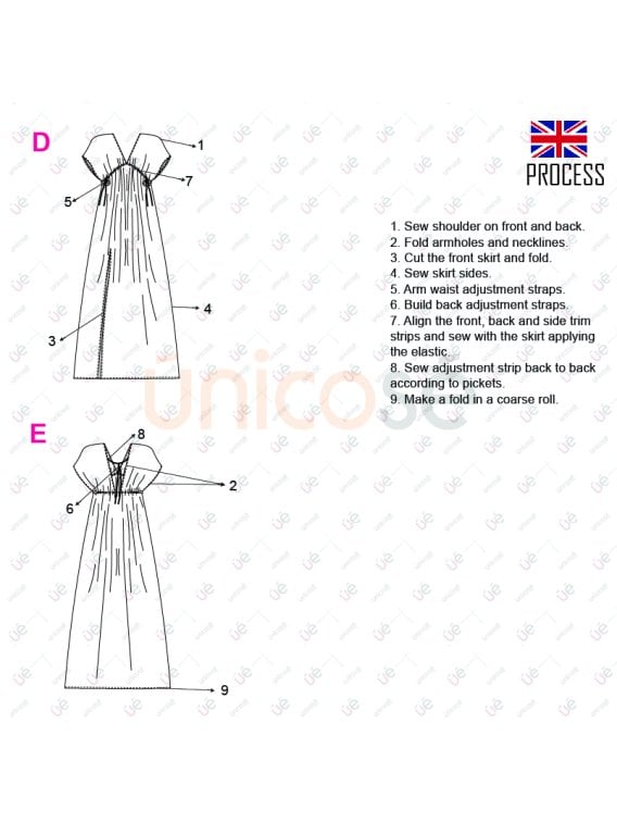 MOLDE VESTIDO PLAYA MUJER 2312