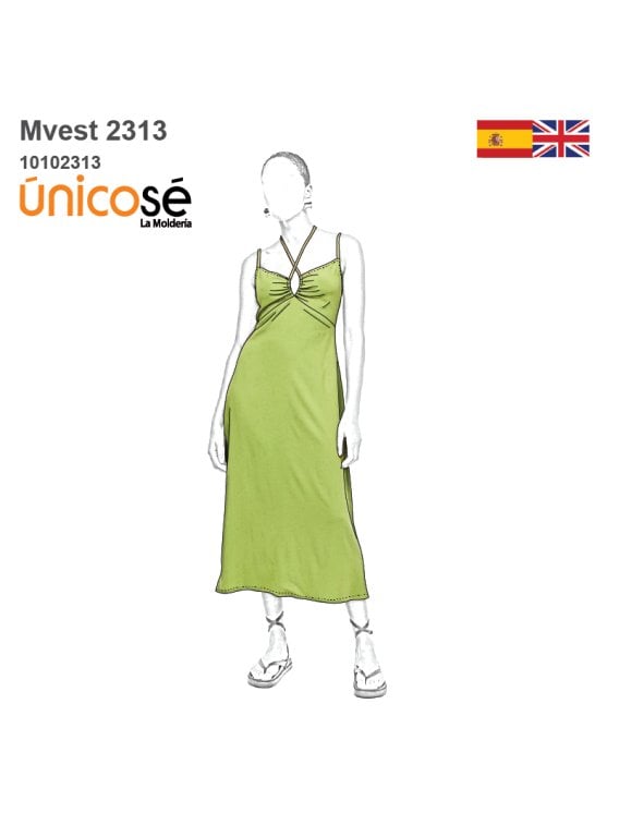 MOLDE VESTIDO SOLERA MIDI MUJER 2313