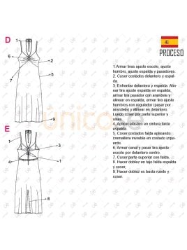MOLDE VESTIDO SOLERA MIDI MUJER 2313