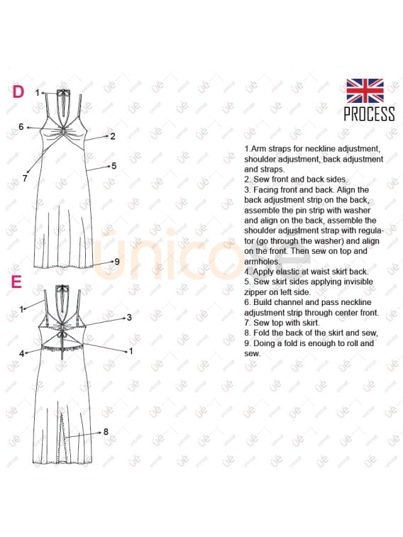 MOLDE VESTIDO SOLERA MIDI MUJER 2313