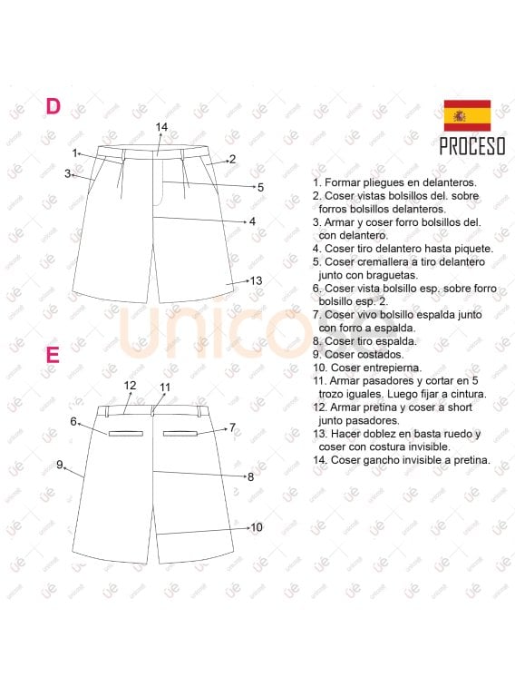 MOLDE SHORT FORMAL HOMBRE 2304