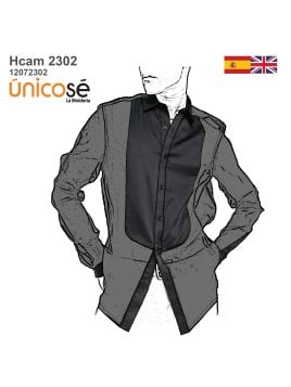 MOLDE CAMISA CON PECHERA HOMBRE 2302