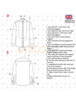 MOLDE CAMISA CON PECHERA HOMBRE 2302