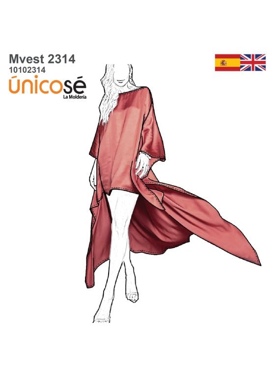 MOLDE VESTIDO TUNICA MUJER 2314